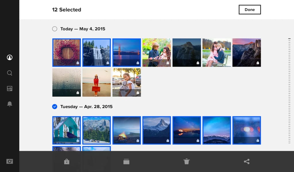 Flickr photo hosting interface